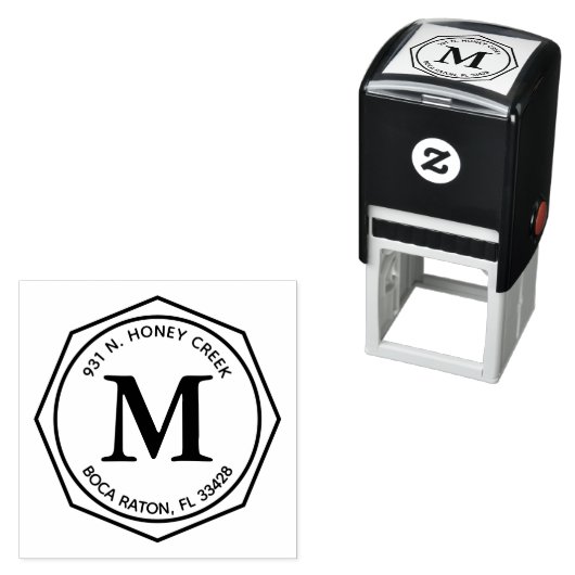 Einfache moderne Rücksendeadresse Sauberes Design Permastempel (Beispiel)