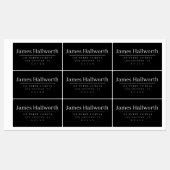 Einfache, moderne Rücksendeadresse Schwarz-Weiß-La Etiketten (Blatt)