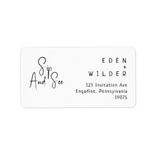 Einfache moderne Rücksendeadresse und UAWG Adressaufkleber