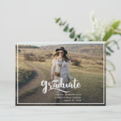 Einfache moderne rustikale Absolventen jedes Absch Ankündigung (Stehend Vorderseite)