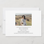 Einfache moderne rustikale Absolventen jedes Absch Ankündigung (Rückseite)