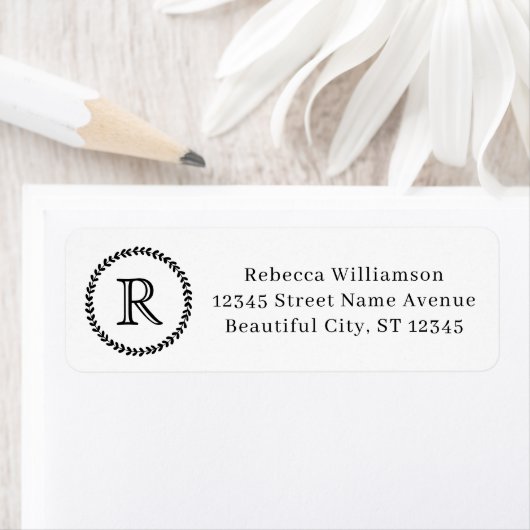 Einfache, moderne, rustikale, formale Monogramm-Kr (Insitu)