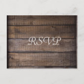 Einfache moderne Rustikale Hochzeit RSVP Postkarte (Vorderseite)