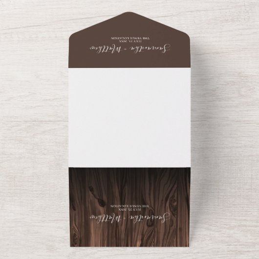 Einfache moderne Rustikale Holzdecke im Freien All In One Einladung (Außenbereich)