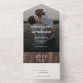 Einfache moderne Rustikale Holzdecke im Freien All In One Einladung (Innen Boden)