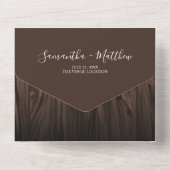 Einfache moderne Rustikale Holzdecke im Freien All In One Einladung (Rückseite)