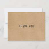 Einfache moderne rustikale Kraft Business Dankesch Dankeskarte (Vorderseite)