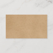 Einfache, moderne Rustikale Kraft-Ernennungskarte Terminkarte (Rückseite)