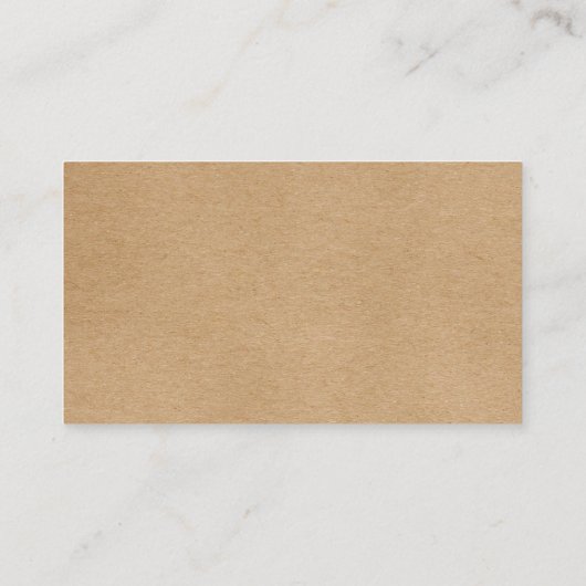 Einfache, moderne Rustikale Kraft-Ernennungskarte Terminkarte (Rückseite)