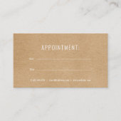 Einfache, moderne Rustikale Kraft-Ernennungskarte Visitenkarte (Vorderseite)