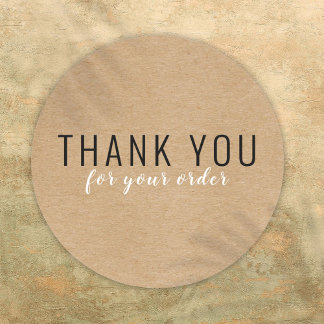 Einfache moderne rustikale Kunden Vielen Dank Runder Aufkleber