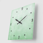 Einfache moderne Rustikale Pistachio Grau Abstrakt Quadratische Wanduhr (Winkel)