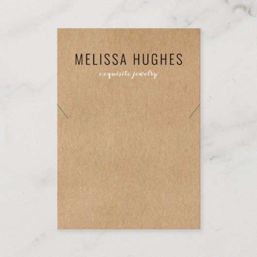 Einfache moderne Rustikale Schmuckkarte für die Ke Visitenkarte (Vorderseite)
