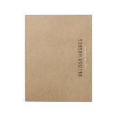 Einfache moderne Rustikalkraft Boho Notizblock (Rotiert)