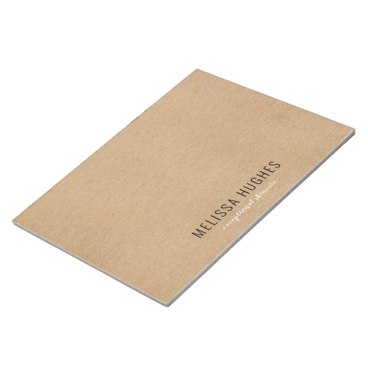 Einfache moderne Rustikalkraft Boho Notizblock (angewinkelt)