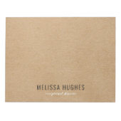 Einfache moderne Rustikalkraft Boho Notizblock (Vorderseite)