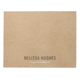 Einfache moderne Rustikalkraft Boho Notizblock