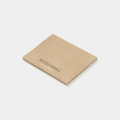 Einfache moderne Rustikalkraft Boho Post-it Klebezettel (angewinkelt)