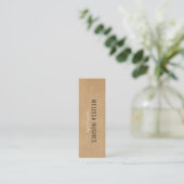 Einfache, moderne Rustikalkraft-Produktpreisbindun Mini Visitenkarte (Stehend Vorderseite)