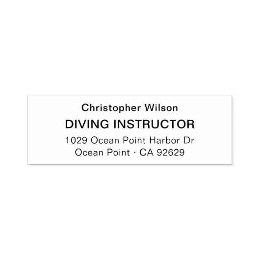 Einfache moderne Sans Serious Business | RÜCKSENDE Permastempel (Design)