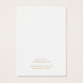 Einfache, moderne Satin Gold Earring Display Card (Rückseite)