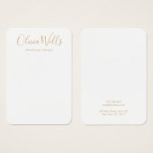 Einfache, moderne Satin Gold Earring Display Card (Vorne & Hinten)