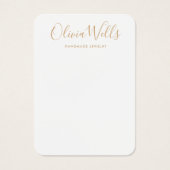 Einfache, moderne Satin Gold Earring Display Card (Vorderseite)