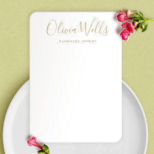 Einfache, moderne Satin Gold Earring Display Card