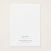 Einfache, moderne Satin Gold Earring Display Card (Rückseite)