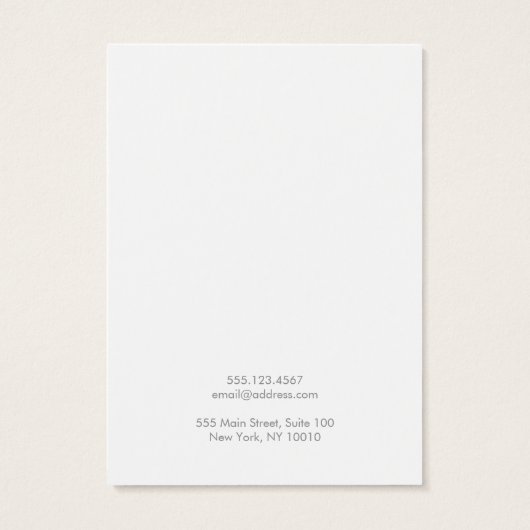 Einfache, moderne Satin Gold Earring Display Card (Rückseite)