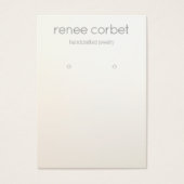 Einfache, moderne Satin Gold Earring Display Card (Vorderseite)