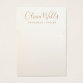 Einfache moderne Satin Gold-Necklack-Display-Karte (Vorderseite)