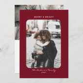 Einfache, moderne, saubere Weihnachtsferien-Fotoka Feiertagskarte (Vorne/Hinten)
