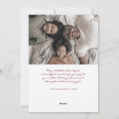 Einfache, moderne, saubere Weihnachtsferien-Fotoka Feiertagskarte (Rückseite)