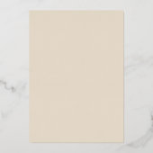 Einfache moderne Save the Date Gold Folieneinladung (Rückseite)