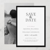 Einfache moderne "Save The Date"-Karte im Rahmenst Save The Date (Vorne/Hinten)