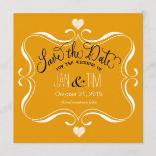 Einfache moderne Save the Date Marigalweiß