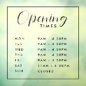 Einfache moderne Schaufensterklammer Fensteraufkleber (Blatt 3)