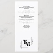 Einfache moderne schicke Minimal Hochzeit Vielen D Menükarte (Vorderseite)