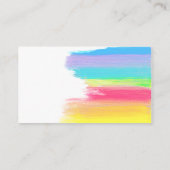 Einfache moderne schicke Regenbogen Kinderdusche V Begleitkarte (Rückseite)