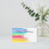 Einfache moderne schicke Regenbogen Kinderdusche V Begleitkarte (Stehend Vorderseite)