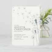 Einfache moderne Schiefergraue Kronleuchter Hochze Einladung (Stehend Vorderseite)