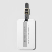 Einfache moderne Schlichte Minimalistisch Gepäckanhänger (Vorderseite Vertikal)