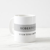 Einfache moderne Schlichte Minimalistisch Kaffeetasse (Vorderseite Links)