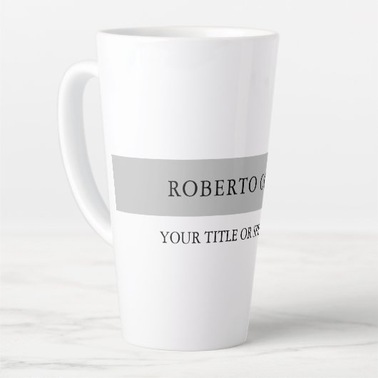 Einfache moderne Schlichte Minimalistisch Milchtasse (Linke Ecke)