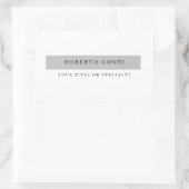 Einfache moderne Schlichte Minimalistisch Rechteckiger Aufkleber (Tasche)