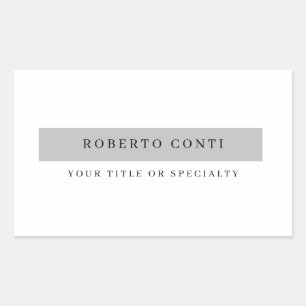 Einfache moderne Schlichte Minimalistisch Rechteckiger Aufkleber