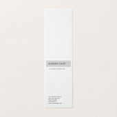 Einfache moderne Schlichte Minimalistisch Visitenkarten (Außenseite Aufgefaltet)
