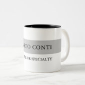 Einfache moderne Schlichte Minimalistisch Zweifarbige Tasse (VorderseiteRechts)