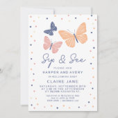 Einfache moderne Schmetterlingsplatte Einladung (Vorderseite)